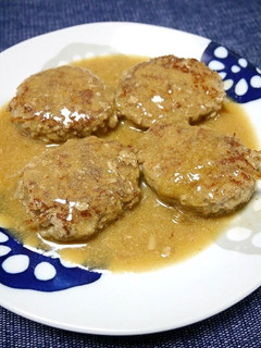 LDL対策!味噌煮込もやしハンバーグ-レシピのメイン写真