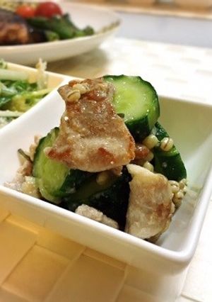 胡瓜と豚肉のもろみ和え-レシピのメイン写真