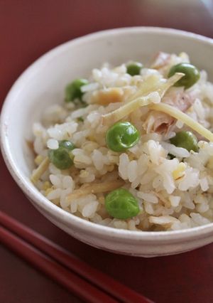 夕食にお弁当に♪鯵の干物de豆ごはん-レシピのメイン写真