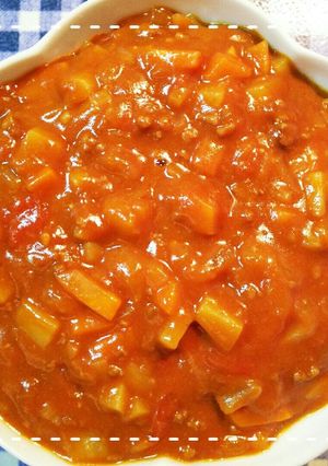 市販ルウで簡単！トマトキーマカレー-レシピのメイン写真