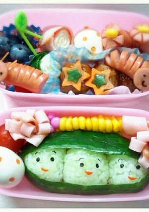 トイストーリーお豆３兄妹キャラ弁-レシピのメイン写真