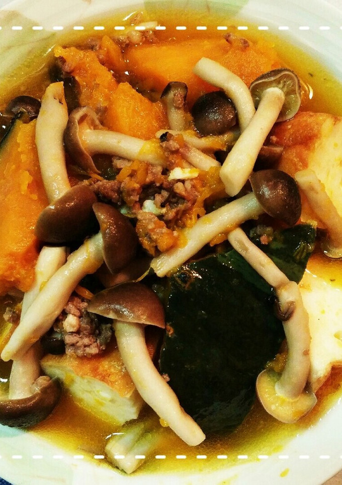白だしで簡単！かぼちゃとさつまあげの煮物-レシピのメイン写真