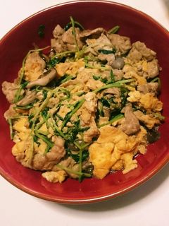 豆苗←炒めてみました-レシピのメイン写真