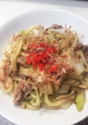 ☆シンプル味の焼きうどん（醤油味）-レシピのメイン写真