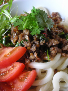 甘辛ナムプラーひき肉の冷やしうどん-レシピのメイン写真