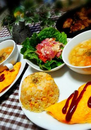 ひき肉と玉ねぎのオムレツ-レシピのメイン写真