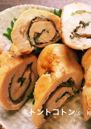 ささみの梅シソ焼き♪マヨぽん味-レシピのメイン写真