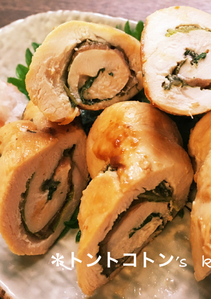ささみの梅シソ焼き♪マヨぽん味-レシピのメイン写真