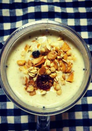 便秘解消☆バナナ＆キウイ食べるスムージー-レシピのメイン写真