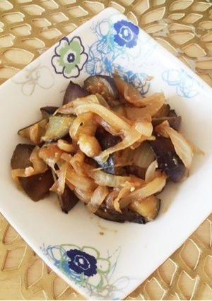 茄子と新玉ねぎの味噌炒め-レシピのメイン写真