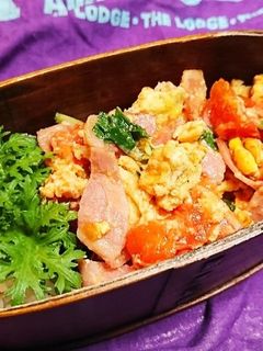 簡単!トマトとウインナーの卵炒め-レシピのメイン写真