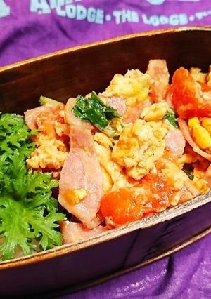 簡単！トマトとウインナーの卵炒め-レシピのメイン写真