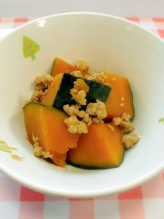 かぼちゃのそぼろ煮 給食-レシピのメイン写真