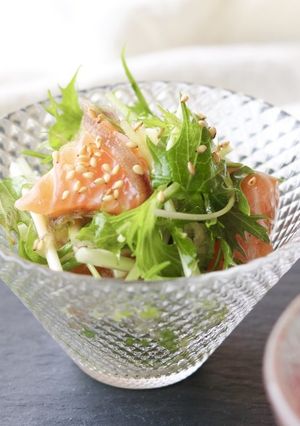 サーモンの香味塩こうじサラダ☆-レシピのメイン写真