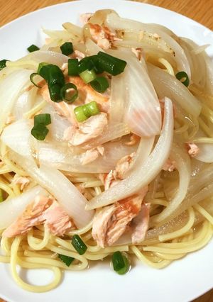 めんつゆで鮭パスタ！-レシピのメイン写真