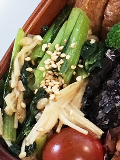 【お弁当】えのきと小松菜のバター醤油炒め-レシピのメイン写真