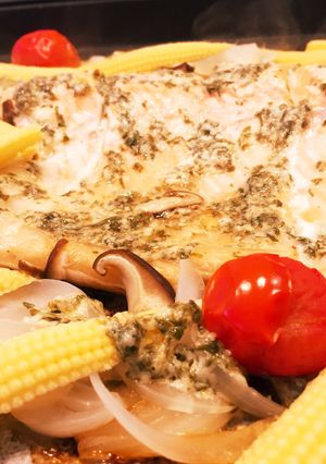 ホットプレートで豪快鮭のシソマヨ塩麹焼き-レシピのメイン写真