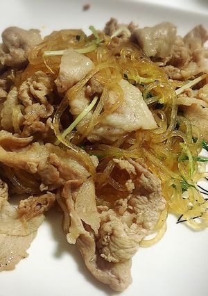 プラス一品に♪豚肉と春雨の中華炒め-レシピのメイン写真
