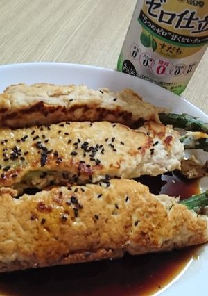 丸ごと一本アスパラつくね-レシピのメイン写真