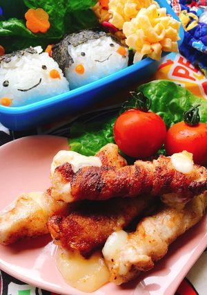 お弁当にも！豚バラで肉巻きチーズ-レシピのメイン写真