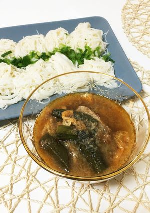生姜と豆板醤香るつけ麺☆素麺が豪華に変身-レシピのメイン写真