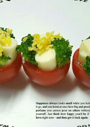 お弁当に✿ミニトマトのお花畑✿-レシピのメイン写真
