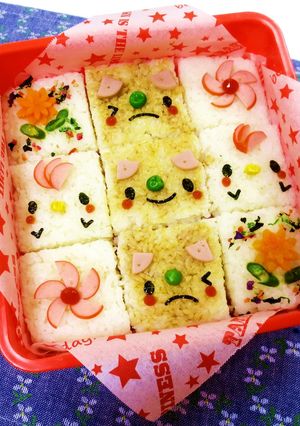 ちぎりむすび♪にぎらない運動会キャラ弁♪-レシピのメイン写真
