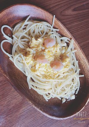 オリーブオイルとスクランブルエッグパスタ-レシピのメイン写真