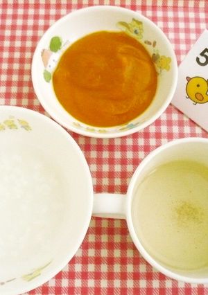 保育園離乳食５～６ヶ月ごろ④南瓜-レシピのメイン写真