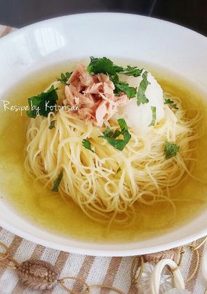 レモン昆布風味のツナおろし冷製パスタ-レシピのメイン写真