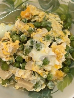 豌豆と高野豆腐の卵とじ-レシピのメイン写真