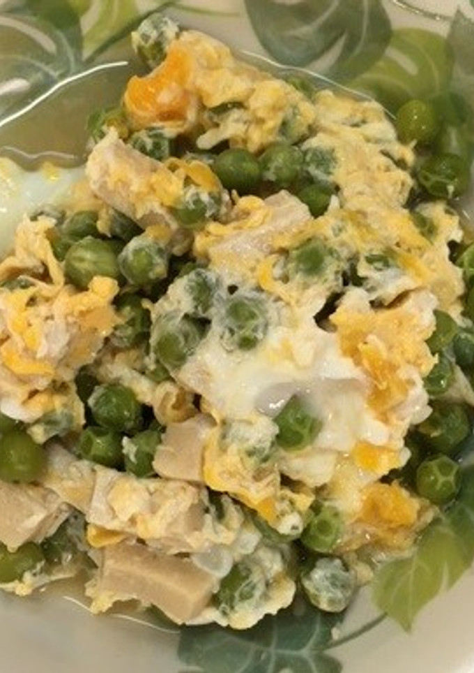 豌豆と高野豆腐の卵とじ-レシピのメイン写真