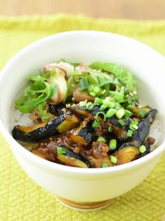揚げなす肉みそ丼-レシピのメイン写真