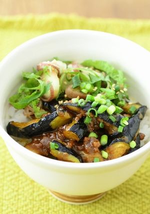 揚げなす肉みそ丼-レシピのメイン写真