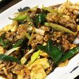 豚肉豆腐長ネギさっぱり味噌炒め