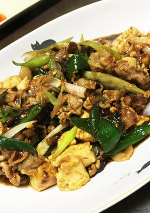 豚肉豆腐長ネギさっぱり味噌炒め-レシピのメイン写真