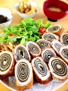 昆布ザクザク。昆布巻きとんかつ-レシピのメイン写真