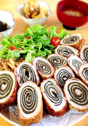 昆布ザクザク。昆布巻きとんかつ-レシピのメイン写真