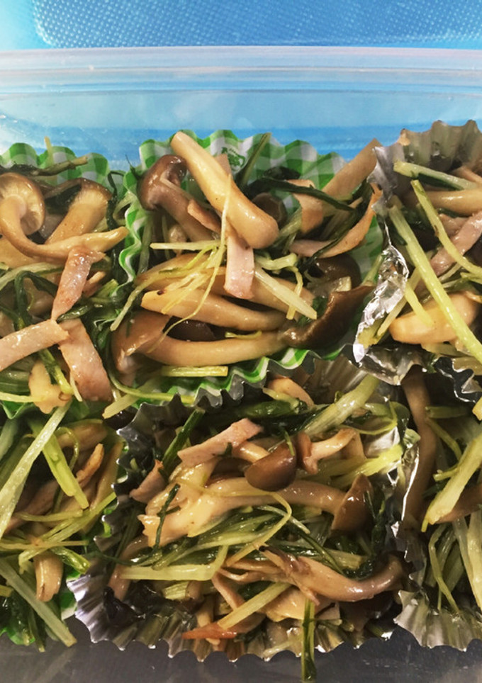 冷凍もOK！ハムと水菜のエスニック風炒め-レシピのメイン写真