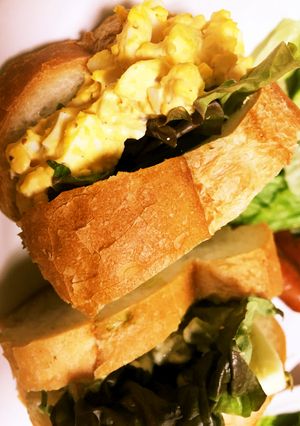 休日の朝☆カフェ風バケットサンド-レシピのメイン写真