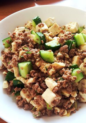 豆腐とキュウリの炒め物-レシピのメイン写真