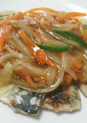 鯵の唐揚げ♪ ほっこり出汁あんかけ-レシピのメイン写真