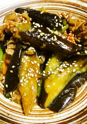 なすとにんにくの芽のみそ炒め♪-レシピのメイン写真