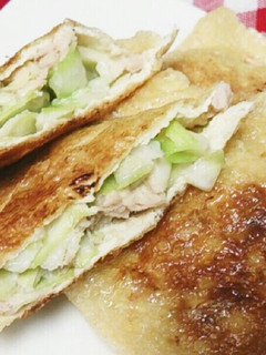 きゃべつとツナマヨコーンの巾着焼き-レシピのメイン写真