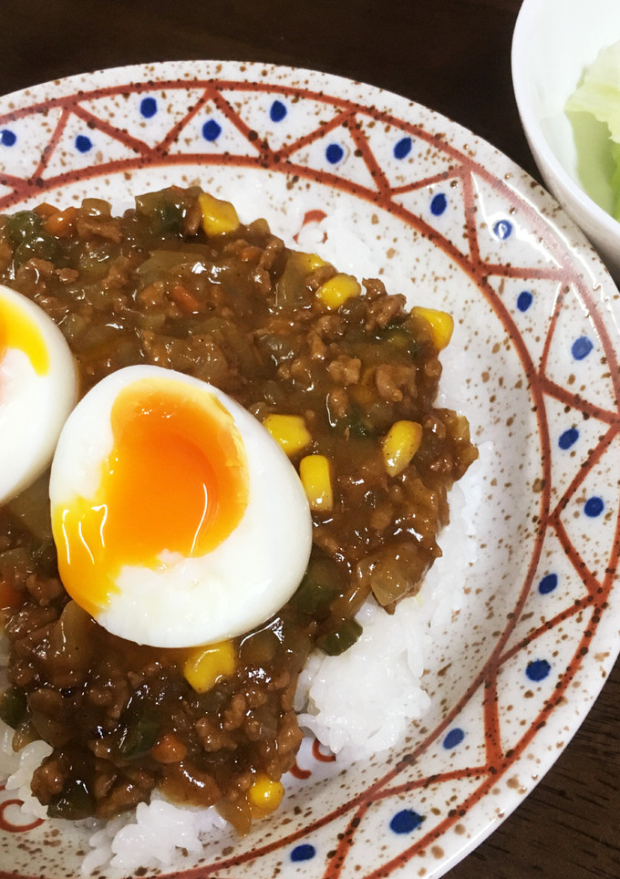 【キーマカレー】半熟たまご添え♫-レシピのメイン写真