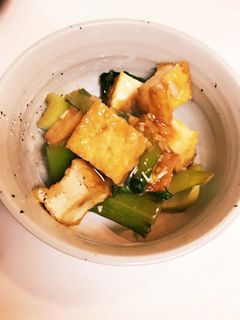 簡単!チンゲン菜と厚揚げのあんかけ-レシピのメイン写真