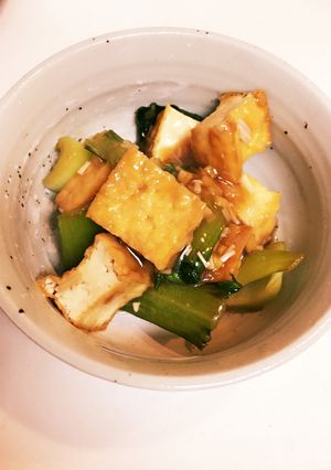 簡単！チンゲン菜と厚揚げのあんかけ-レシピのメイン写真