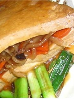 切干大根詰め厚揚げの煮物-レシピのメイン写真