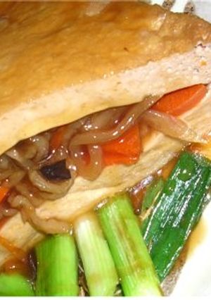 切干大根詰め厚揚げの煮物-レシピのメイン写真