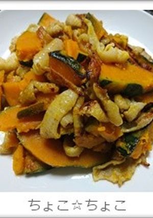 鶏皮とかぼちゃのソテー-レシピのメイン写真